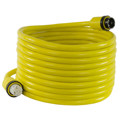 Conntek 50 Amp 125-250-Volt Marine Shore Power 4 Wire Extension Cord with Threaded Ring