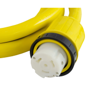 Conntek 50 Amp 125-250-Volt Marine Shore Power 4 Wire Extension Cord with Threaded Ring