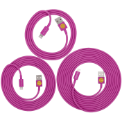 3 6 10Ft 8 Pin to USB Extended SUPER HEAVY DUTY Charging and Sync Cable Cords Charger Wire