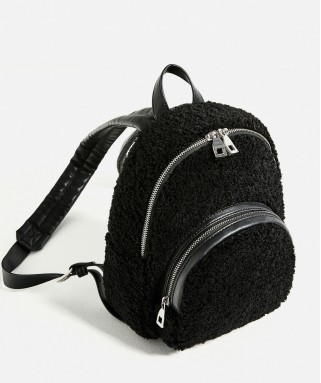 Faux Fur Finish Backpack