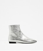 Laminated Leather Ankle Boots