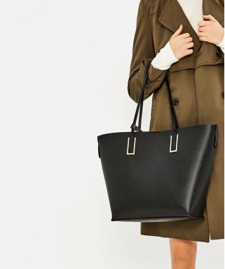 Metallic Detail Tote Bag