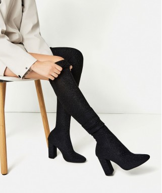Over The Knee Stretch High Heel Boots