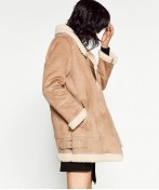 Oversized Suede-Effect Jacket