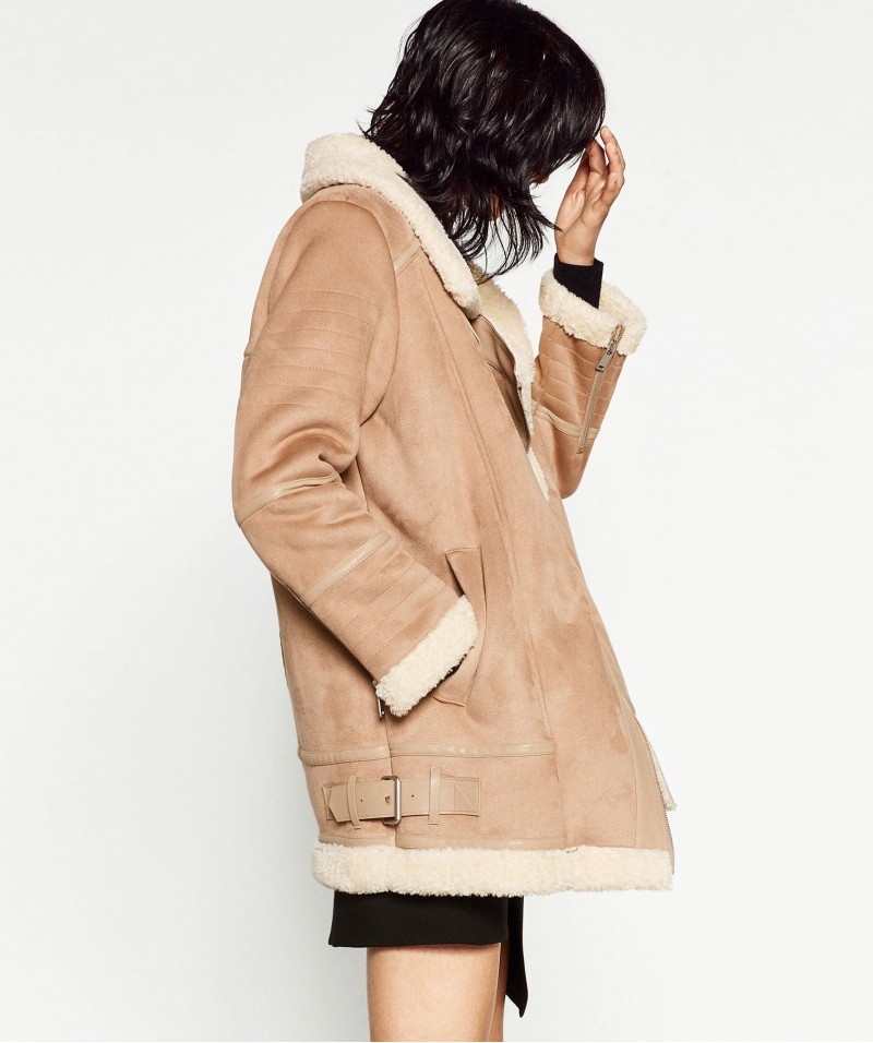 Oversized Suede-Effect Jacket