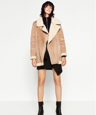 Oversized Suede-Effect Jacket