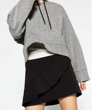 Skirt With Asymmetric Frill