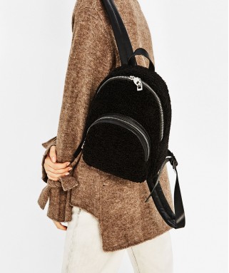 Faux Fur Finish Backpack