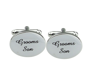 Mens Silver Wedding Cufflinks Groom Cuff Link Gift