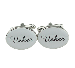Mens Silver Wedding Cufflinks Groom Cuff Link Gift