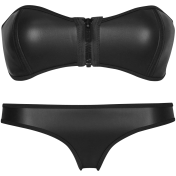 Pandolah Luxury Zip Top Diving Suit Neoprene Bikini Set
