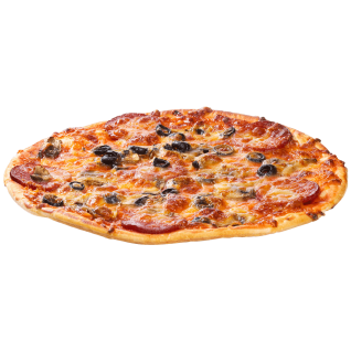 Pizza with salami