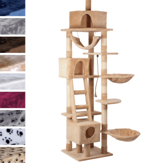 Leopet® KBD010 2beige Cat Tree Scratching Post Kitten Climbing Exercise Activity Centre Sisal Leight ca.230cm