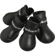 Pet Dog Rain Boots Booties Waterproof Protective Rubber Shoes,3 sizes,BLACK