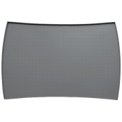 PetFusion Pet Food Mat in Premium FDA Grade Silicone (Large, Grey) 