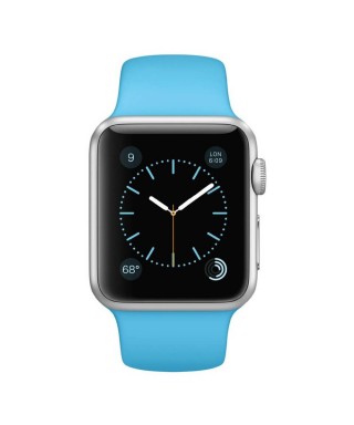 Apple 38 MM Smartwatch - Silver Aluminum Case with Blue Band