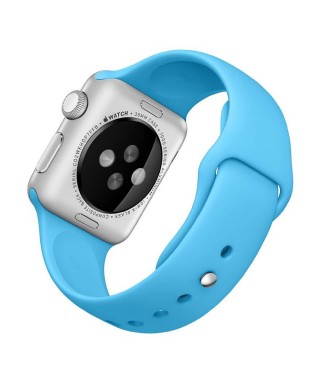 Apple 38 MM Smartwatch - Silver Aluminum Case with Blue Band