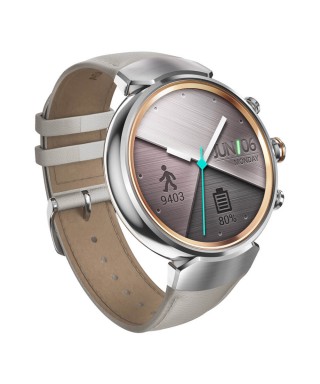 ASUS ZenWatch 3 Smartwatch (Silver Casing-Beige Leather Band)