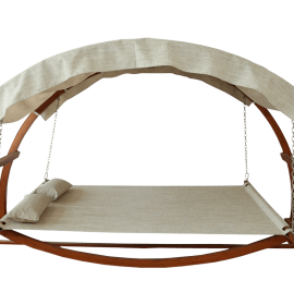 Leisure Season Swing Bed with Canopy