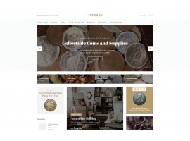 Antiques - Collectible Coins & Supplies Shop Template