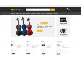 Music Hero - Fancy Music Instruments Online Shop Shop Template