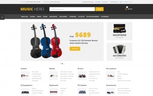Music Hero - Fancy Music Instruments Online Shop Shop Template