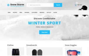 Snow Storm - Winter Sports Equipment Store Shop Template