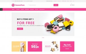 SweetFun - Minimalistic Sweets Online Store Shop Template