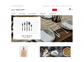 Plate & Cups - Food and Restaurant Simple Clean Bootstrap Shop Template