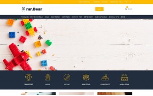 Mr.Bear - Toys Multicurrency Bright Shop Template