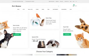 Pet House - Pet Shop eCommerce Modern Shop Template