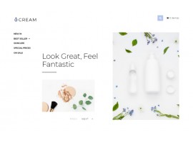 Cream - Beauty Supply eCommerce Clean Shop Template