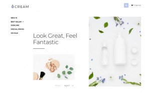 Cream - Beauty Supply eCommerce Clean Shop Template