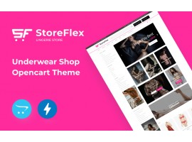 StoreFlex Lingerie Website Template for Underwear Shop Shop Template