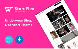 StoreFlex Lingerie Website Template for Underwear Shop Shop Template